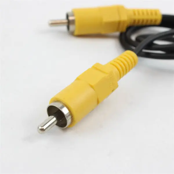 Lot of 2 A/V Cables 6.35mm Sync & RCA Composite - Used