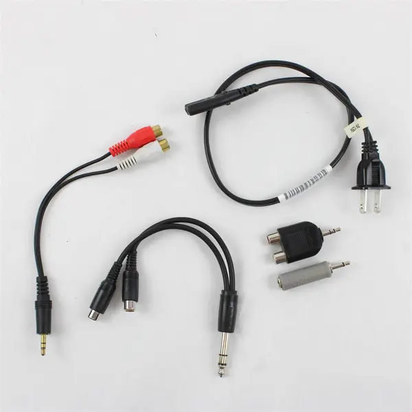 Lot of 5 Cables & Connectors Power Cord 3.5mm to RCA 1/4" Y-Splitter