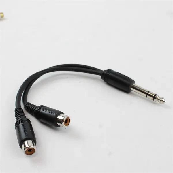 Lot of 5 Cables & Connectors Power Cord 3.5mm to RCA 1/4" Y-Splitter