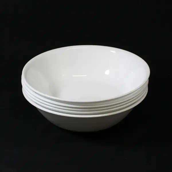 Set of 5 Corelle by Corning White Glass Bowls 8.5"