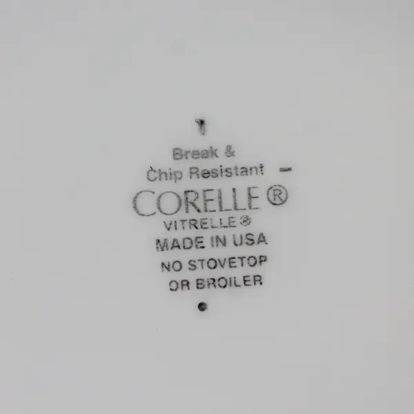 Set of 5 Corelle by Corning White Glass Bowls 8.5"