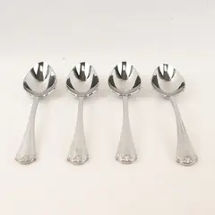 Ralph Lauren Mandarin Grove Stainless Oval Soup Spoons Set of 4