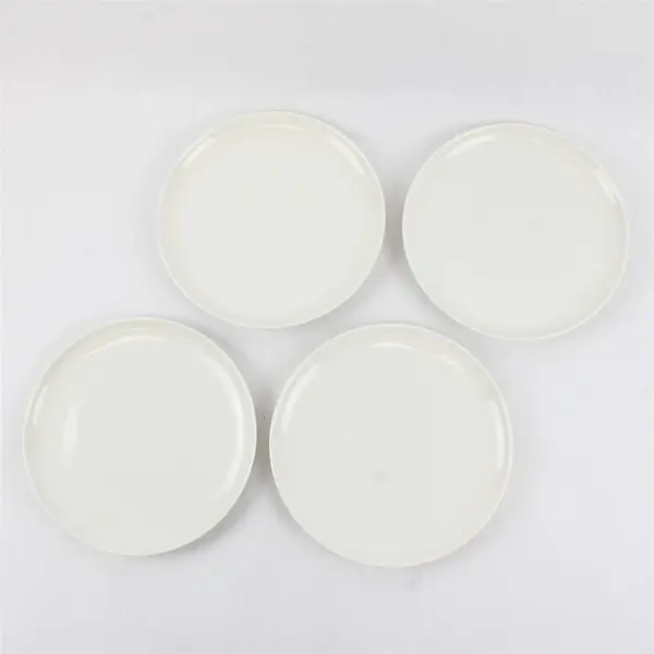 Lot Of 4 Syracuse Brand Serene Pattern White Ceramic Salad Plates 8.25"