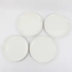 Lot Of 4 Syracuse Brand Serene Pattern White Ceramic Salad Plates 8.25"