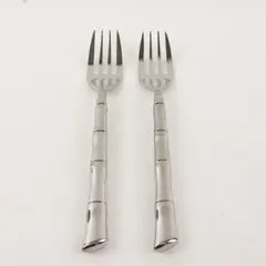 Set of 2 Studio Nova Stainless Steel Dinner Forks 8in Used