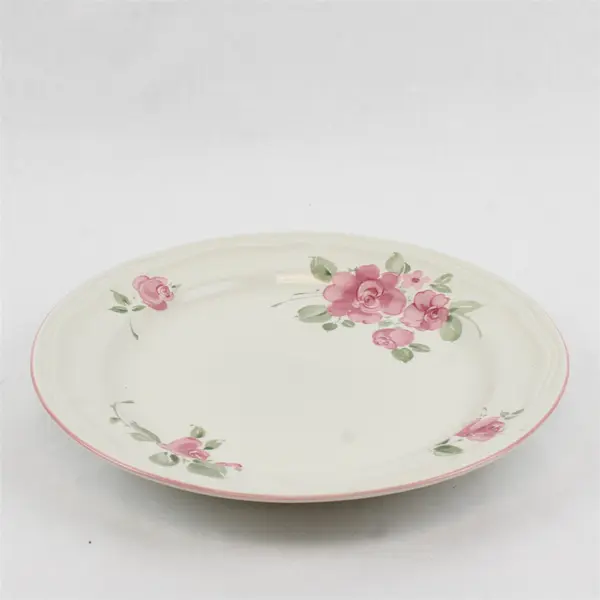 Lot Of 6 Gibson Designs Roseland Pattern Floral Ceramic Dinner Plates 10.75"