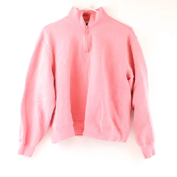 Eddie Bauer Pink 1/4-Zip Pullover Women's Large