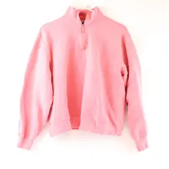 Eddie Bauer Pink 1/4-Zip Pullover Women's Large