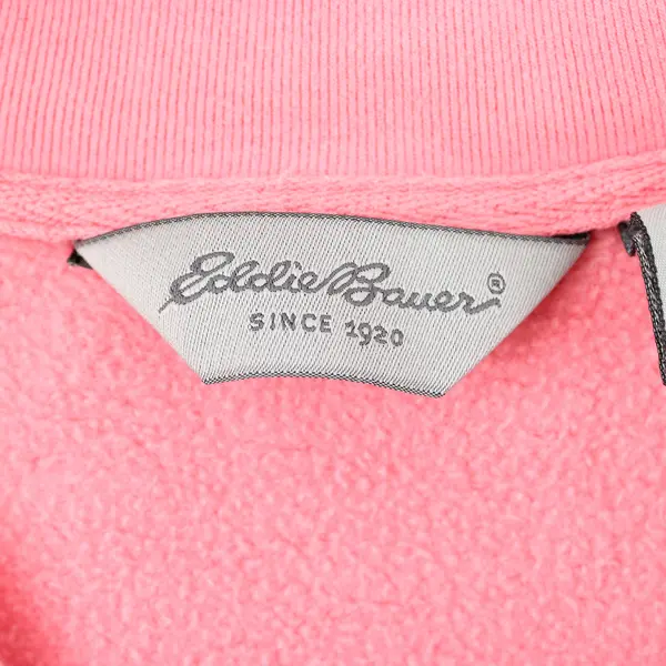 Eddie Bauer Pink 1/4-Zip Pullover Women's Large