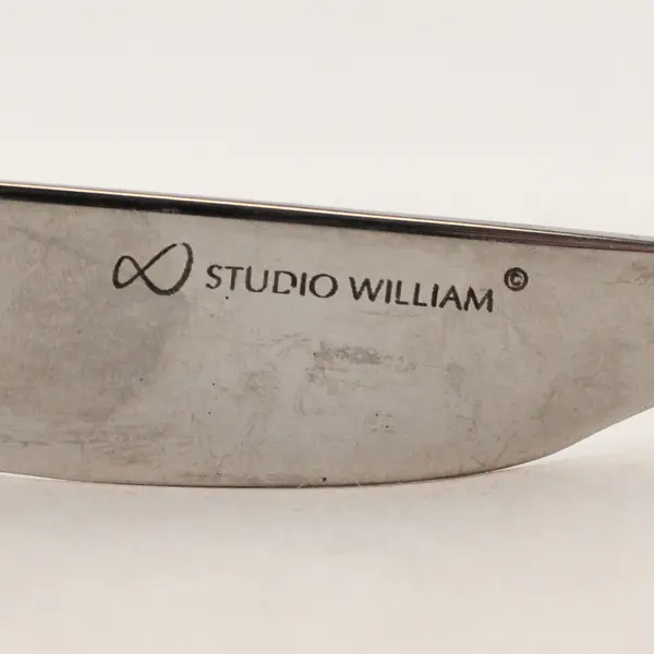 Lot of 2 Studio William Cassia Stainless Fork & Modern Solid Knife