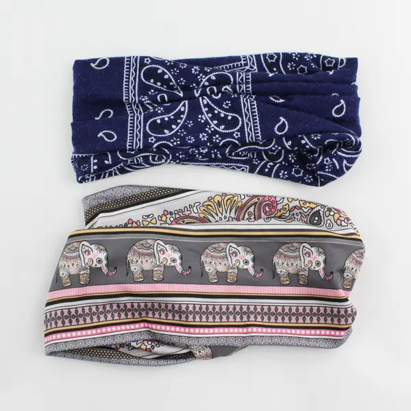 Lot of 5 Women's Headbands Varied Colors and Patterns