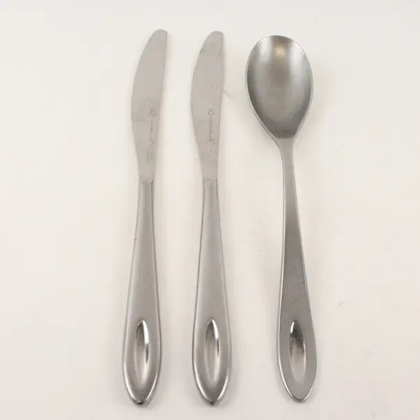 Lot of 3 Studio William Stainless 2 Knives & 1 Oval Spoon