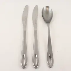 Lot of 3 Studio William Stainless 2 Knives & 1 Oval Spoon