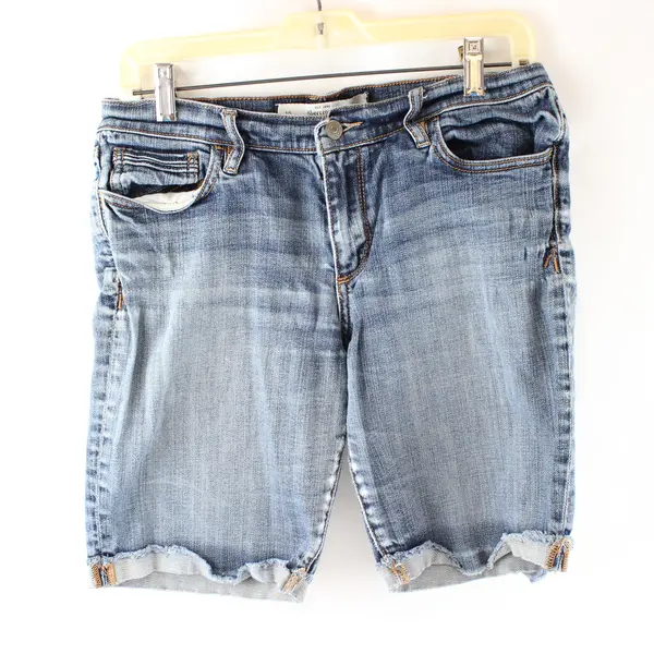 Abercrombie & Fitch Women's 10 30x9 Cuffed Perfect Stretch Denim Bermuda Shorts