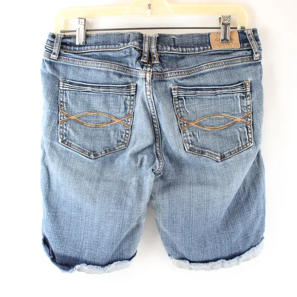 Abercrombie & Fitch Women's 10 30x9 Cuffed Perfect Stretch Denim Bermuda Shorts