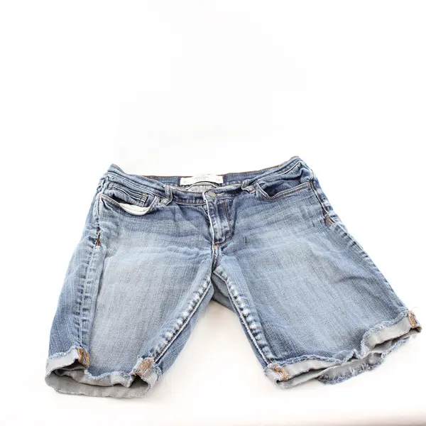 Abercrombie & Fitch Women's 10 30x9 Cuffed Perfect Stretch Denim Bermuda Shorts