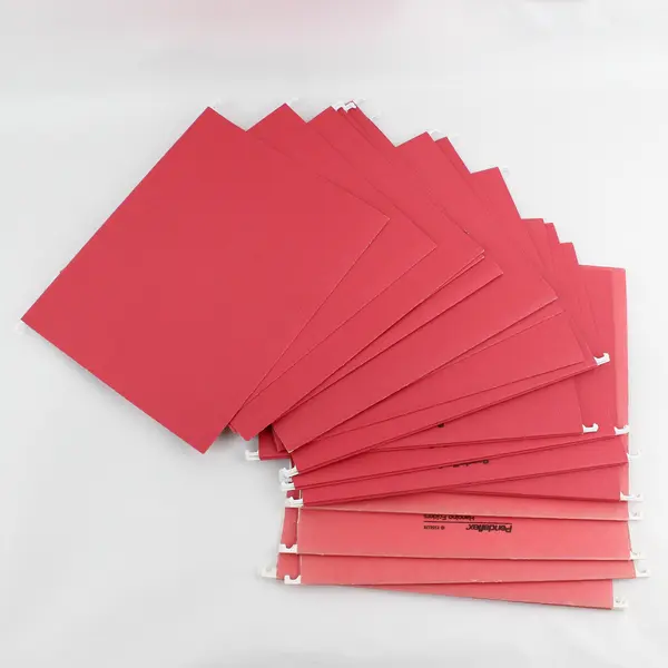 Lot of 20 Standard Size Pendaflex Hanging File Folders Red