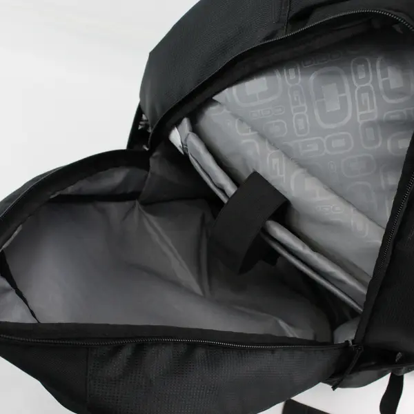 Embroidered Nvoicepay Black Backpack and Pouch Set