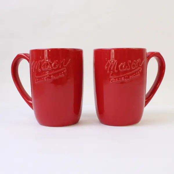 Set of 2 Mason Craft & More Red Coffee Mugs - Good Pre-Owned