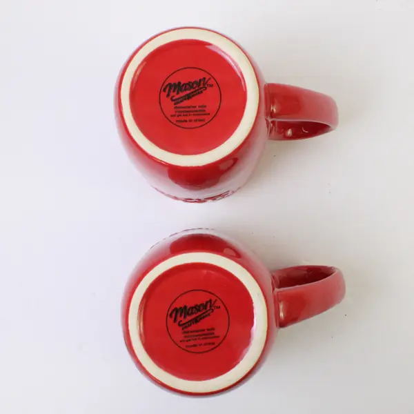 Set of 2 Mason Craft & More Red Coffee Mugs - Good Pre-Owned