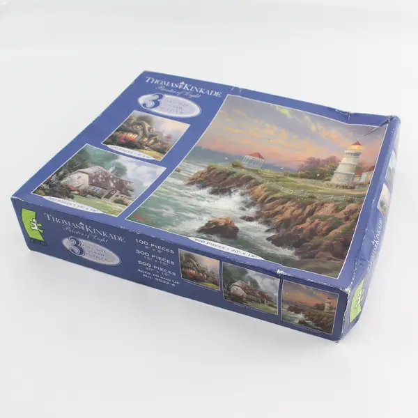 Thomas Kinkade Puzzle 3 in 1, Full size: 500, 300 & 100 pieces 2005 # 3532-4