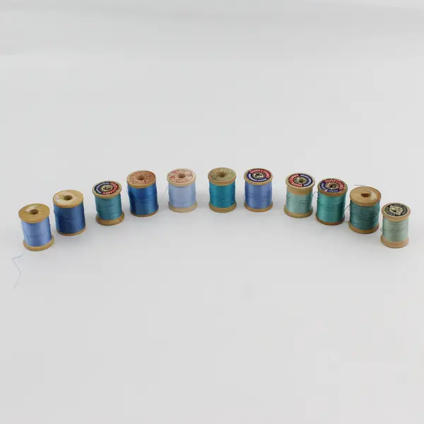 Lot of 11 Spools Coats & Clark Pastel Blue Sewing Thread