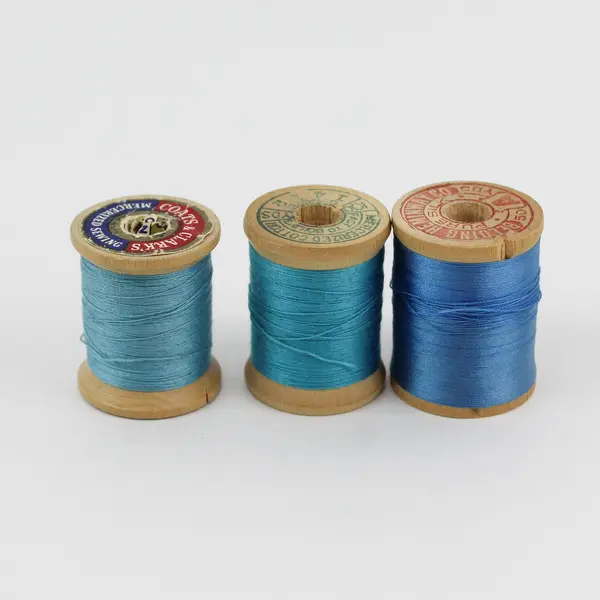 Lot of 11 Spools Coats & Clark Pastel Blue Sewing Thread