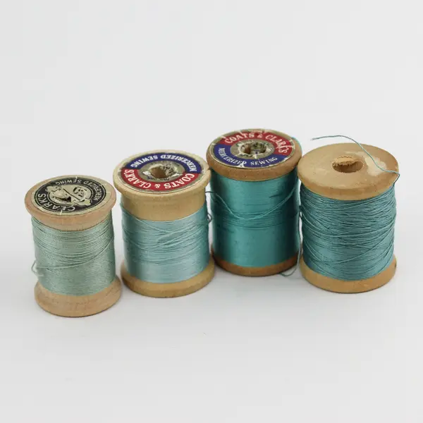 Lot of 11 Spools Coats & Clark Pastel Blue Sewing Thread