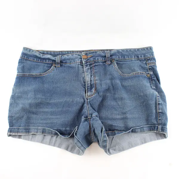 Faded Glory Womens Size 18 Dark Wash Denim Stretch Cuffed Jean Shorts