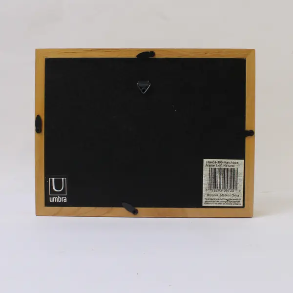 Umbra Natural Matchbox 3x3 Photo Frame Wood 6x8 New