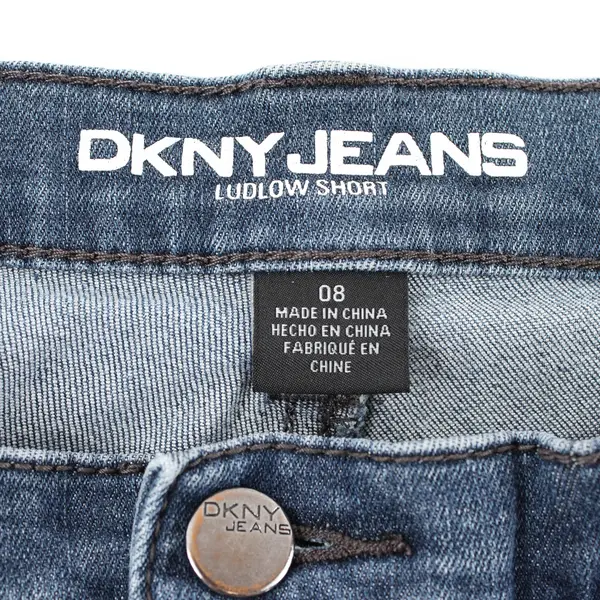 DKNY Women's Size 8 Dark Wash "Ludlow Short" Stretch Capri Pants