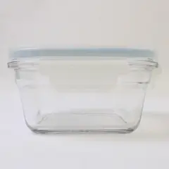 Glass Lock Square Glass Food Storage Container 4.5" Oven Safe Used