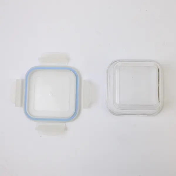 Glass Lock Square Glass Food Storage Container 4.5" Oven Safe Used