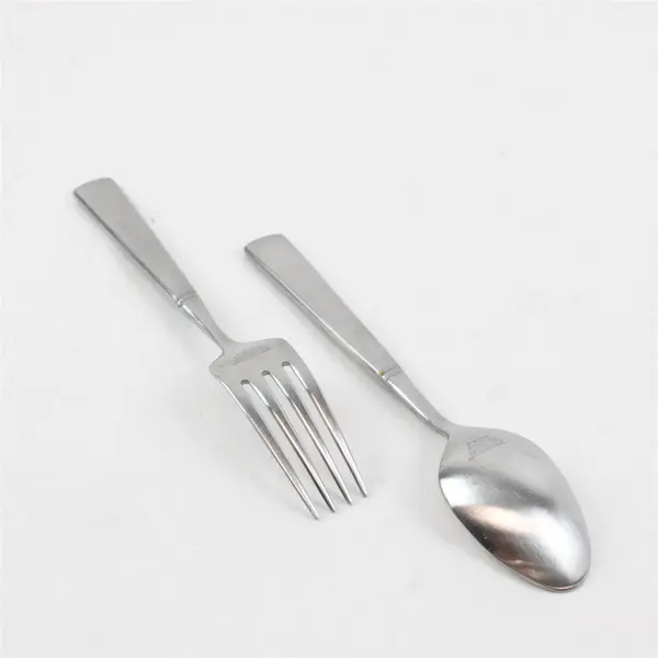  Lot of 2 Cambridge Stainless China Flatware Unknown Pattern