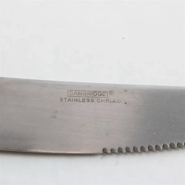 Lot of 6 Deer II (Satin) Steak Knives by Cambridge Stainless China
