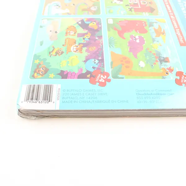 Chuckle & Roar Kids' Jigsaw Puzzles: Farm, Zoo, Jungle & Dinos 4-Pack New