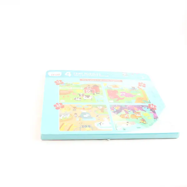 Chuckle & Roar Kids' Jigsaw Puzzles: Farm, Zoo, Jungle & Dinos 4-Pack New