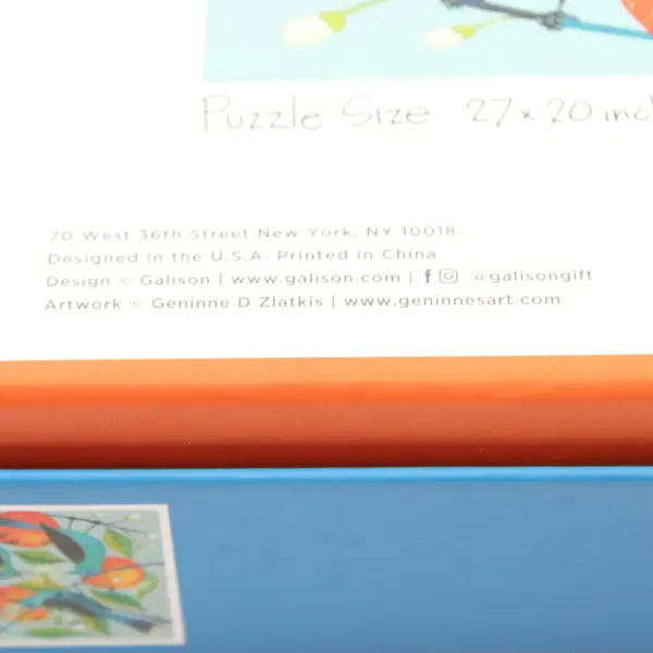 1000 Piece Jigsaw Puzzle by Galison, Birds on Branches, Naranjas Complete
