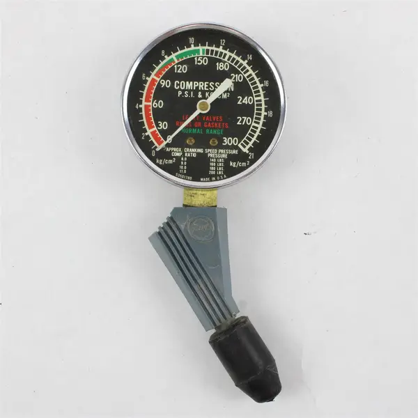 Vintage RAC 0-300 PSI Engine Compression Tester 2.5" Gauge