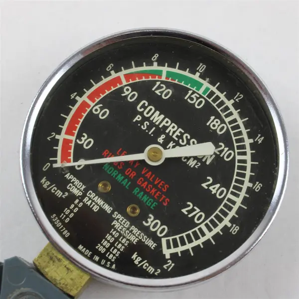 Vintage RAC 0-300 PSI Engine Compression Tester 2.5" Gauge