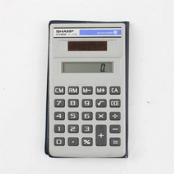 Vintage Sharp Elsi Mate EL-376H Solar Calculator - Compact Collectible