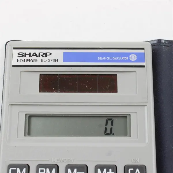 Vintage Sharp Elsi Mate EL-376H Solar Calculator - Compact Collectible