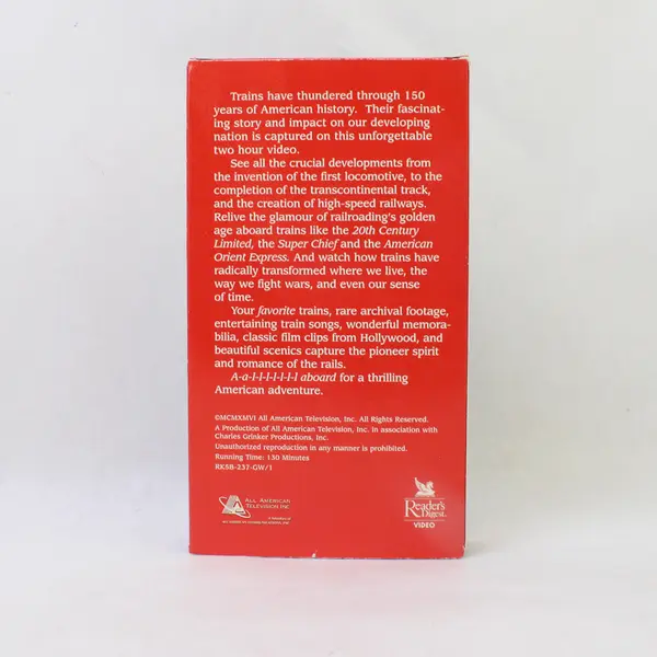 Reader's Digest All Aboard 150 Years on the Right Track VHS Tape - Good