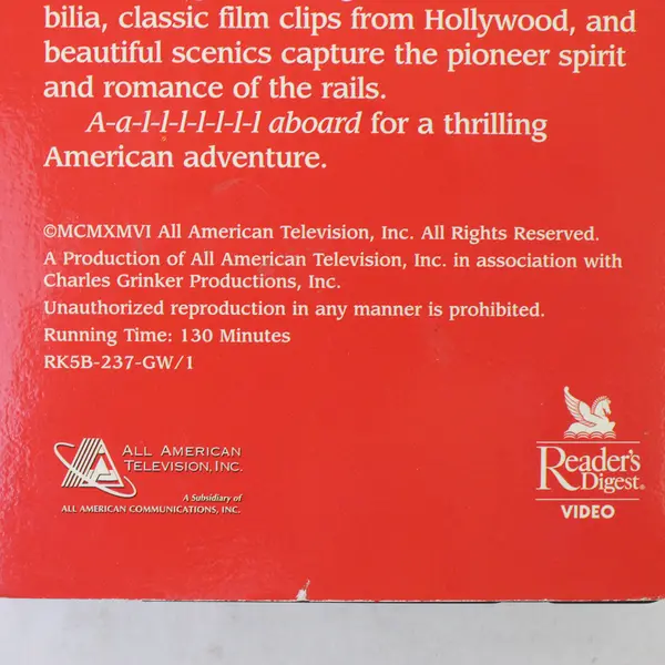 Reader's Digest All Aboard 150 Years on the Right Track VHS Tape - Good