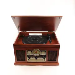 Victrola Nostalgic 6-in-1 Bluetooth Record Player & Multimedia Center - Mahogany