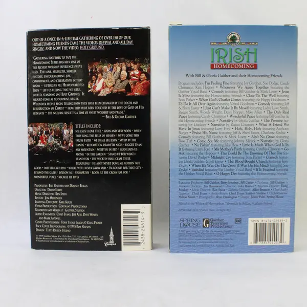 Lot of 2 VHS Tapes Irish Homecoming Bill & Gloria Gaither