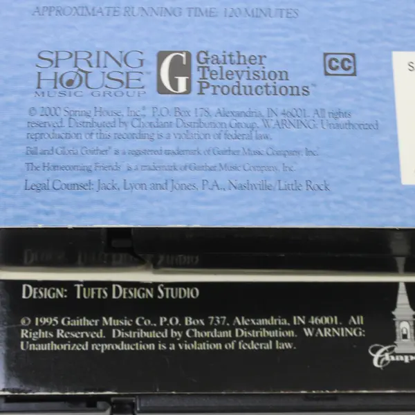 Lot of 2 VHS Tapes Irish Homecoming Bill & Gloria Gaither