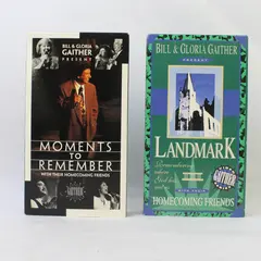 Lot of 2 VHS Bill & Gloria Gaither - Landmark / Moments to Remember