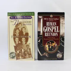 Lot of 2 VHS Bill & Gloria Gaither Ryman Gospel Reunion + Blackwood Bros