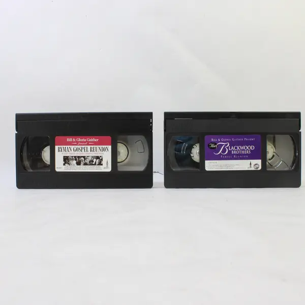 Lot of 2 VHS Bill & Gloria Gaither Ryman Gospel Reunion + Blackwood Bros